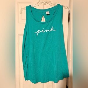 Women’s Victoria’s Secret PINK Open Back Tank Sz XXL Green